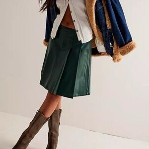 We The Free Green Mini Skirt